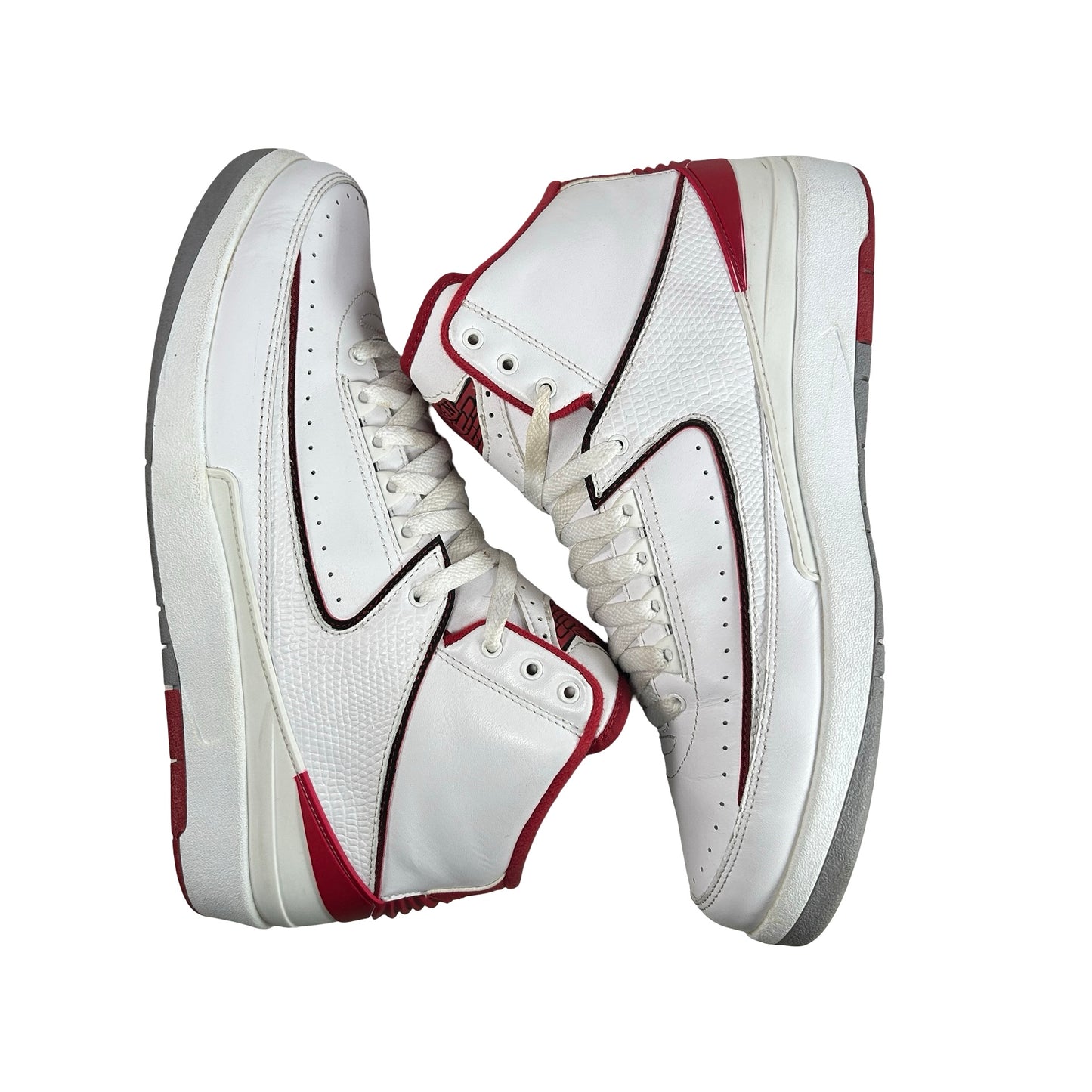 385475 102 Jordan 2 Retro White Red (2014) [USED] - 11 M (Used)
