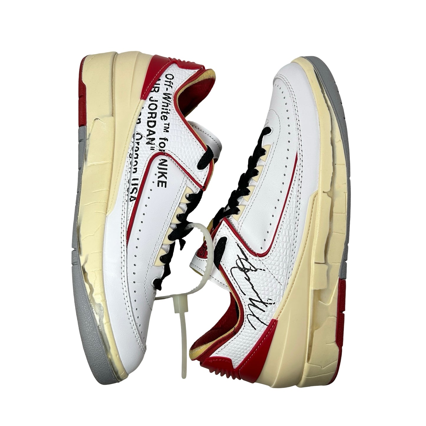 DJ4375 106 Jordan 2 Retro Low SP Off-White White Red [USED] - 8 M (Used)