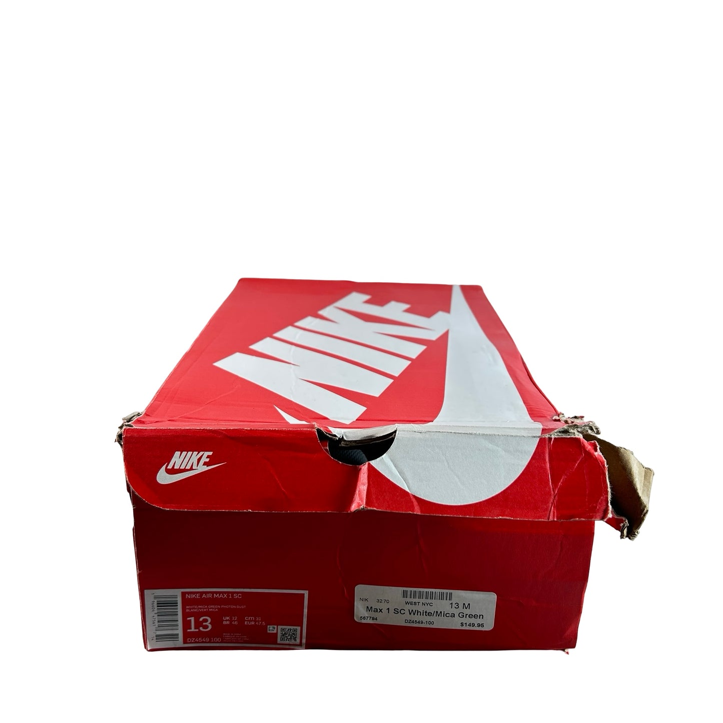 DZ4549 100 Nike Air Max 1 White Mica Green [USED] - 13 M (Used)