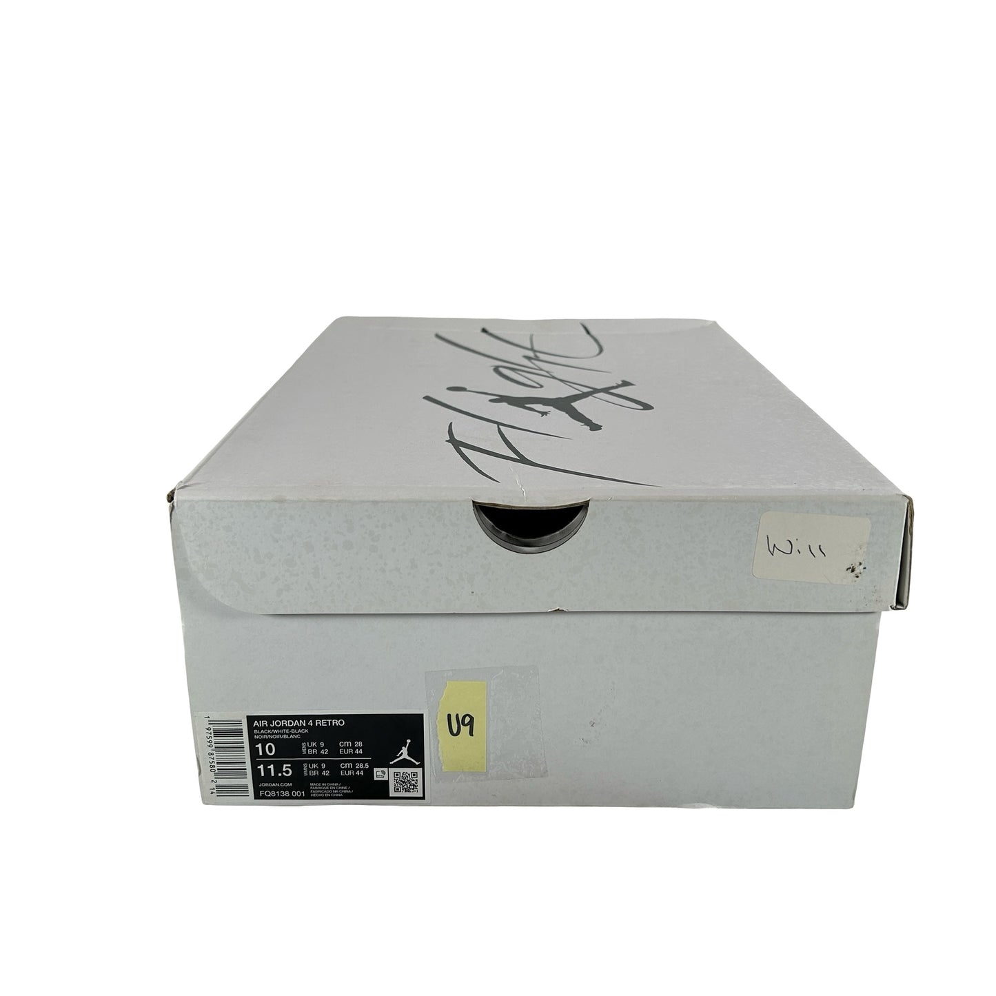 FQ8138 001  Jordan 4 Retro White Thunder [USED] - 10 M (Used9)