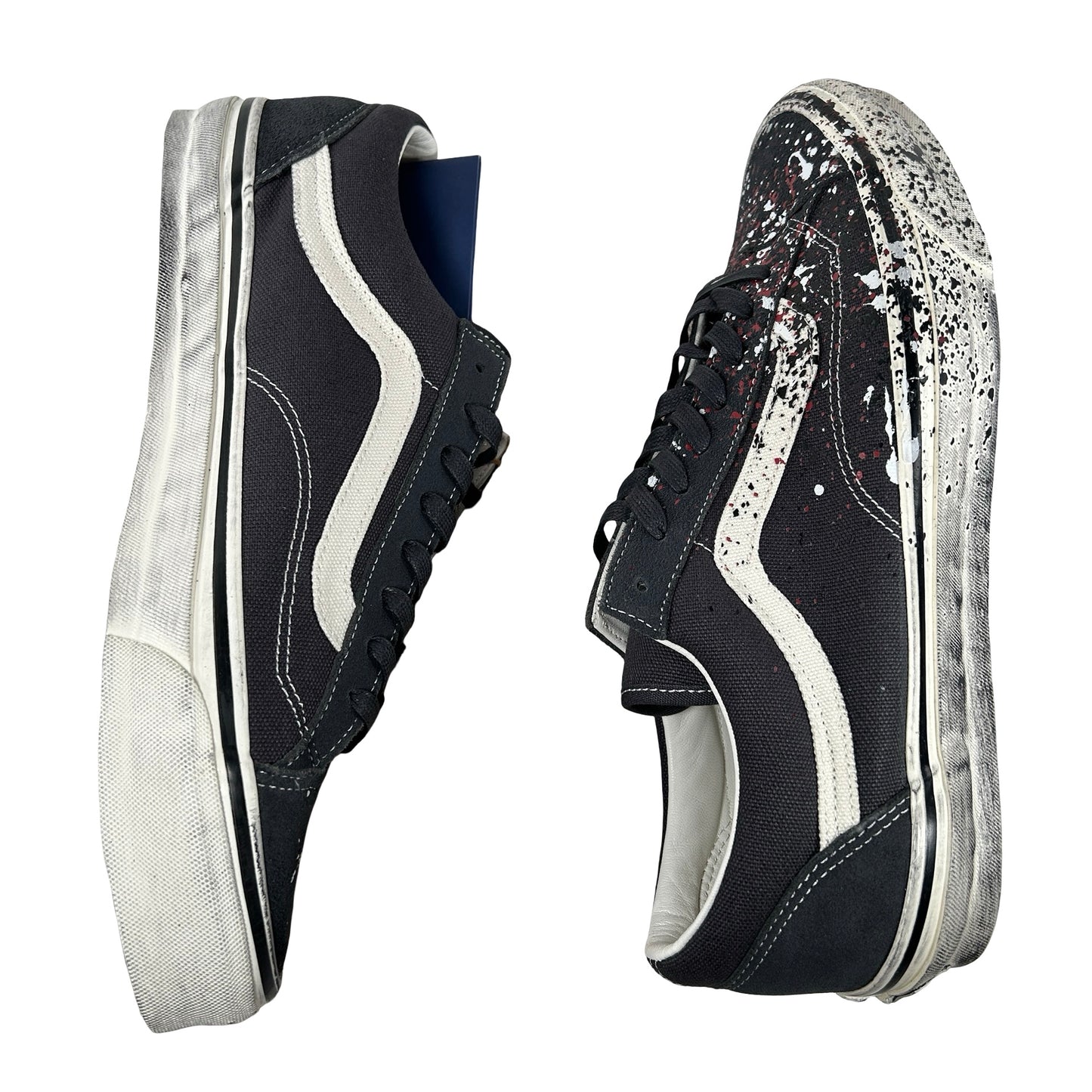 VN000D9RH91 Vans Premium Old Skool 36 Paint Splatter Charcoal Grey