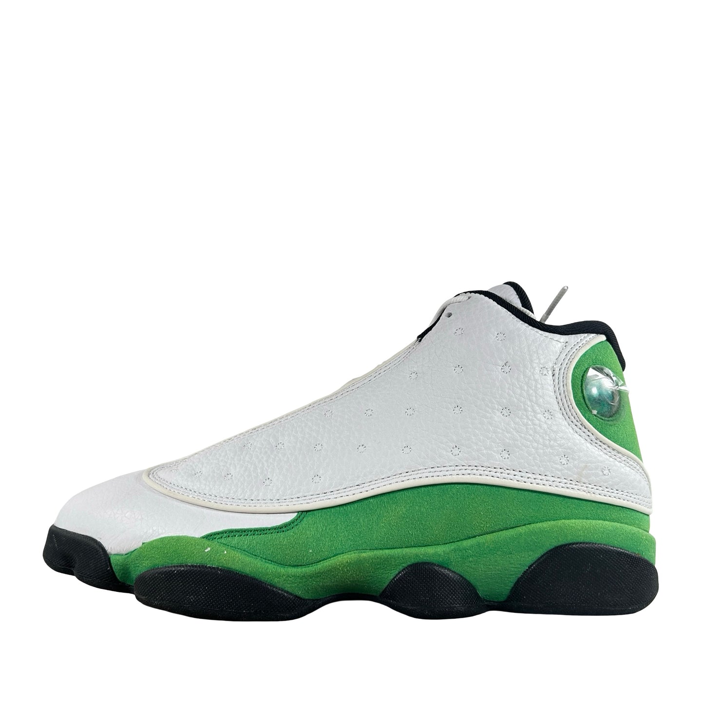 DB6537 113 Jordan 13 Retro White Lucky Green - 12 M (Yellowing)