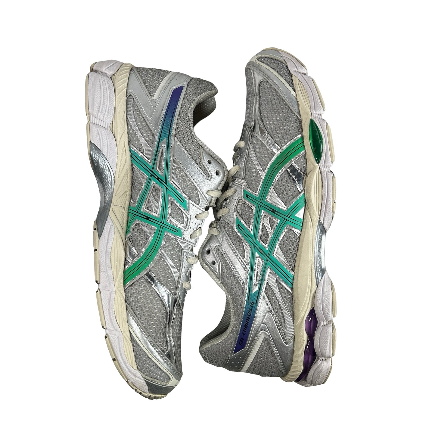 1203A990 100 ASICS Gel-Cumulus 16 Tomo Summit Exclusive Cream Malachite Green [USED] - 11 M (Used)