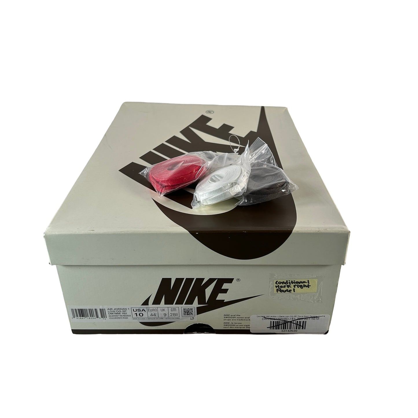 DM7866 162 Jordan 1 Retro Low OG SP Travis Scott Reverse Mocha [CONDITIONAL] - 10 M (Mark on inner right panel)