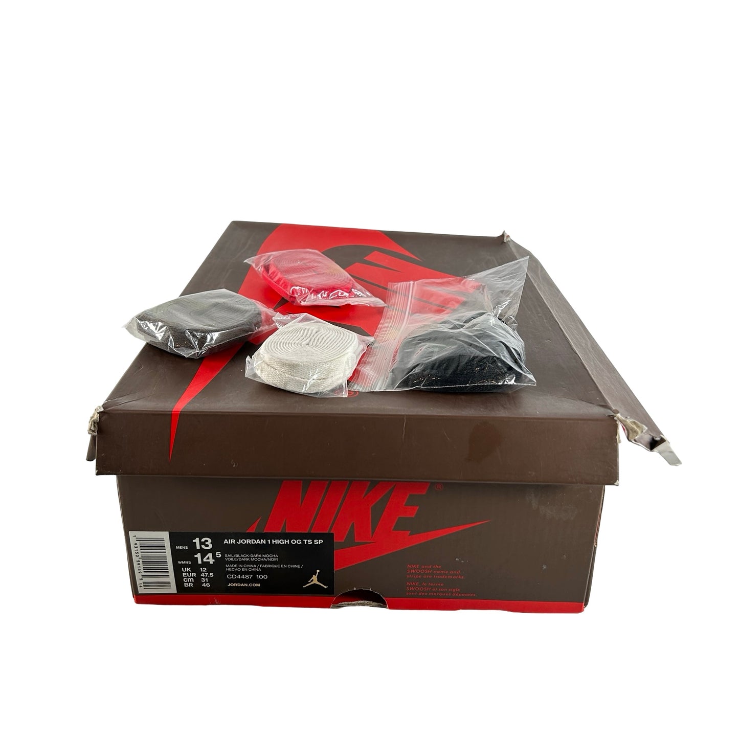 CD4487 100 Jordan 1 Travis Scott Mocha [USED] - 13 M (Used)