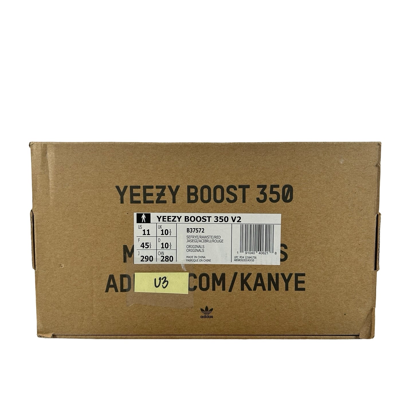 B37572 adidas Yeezy Boost 350 V2 Semi Frozen Yellow [USED] - 11 M (Used3)