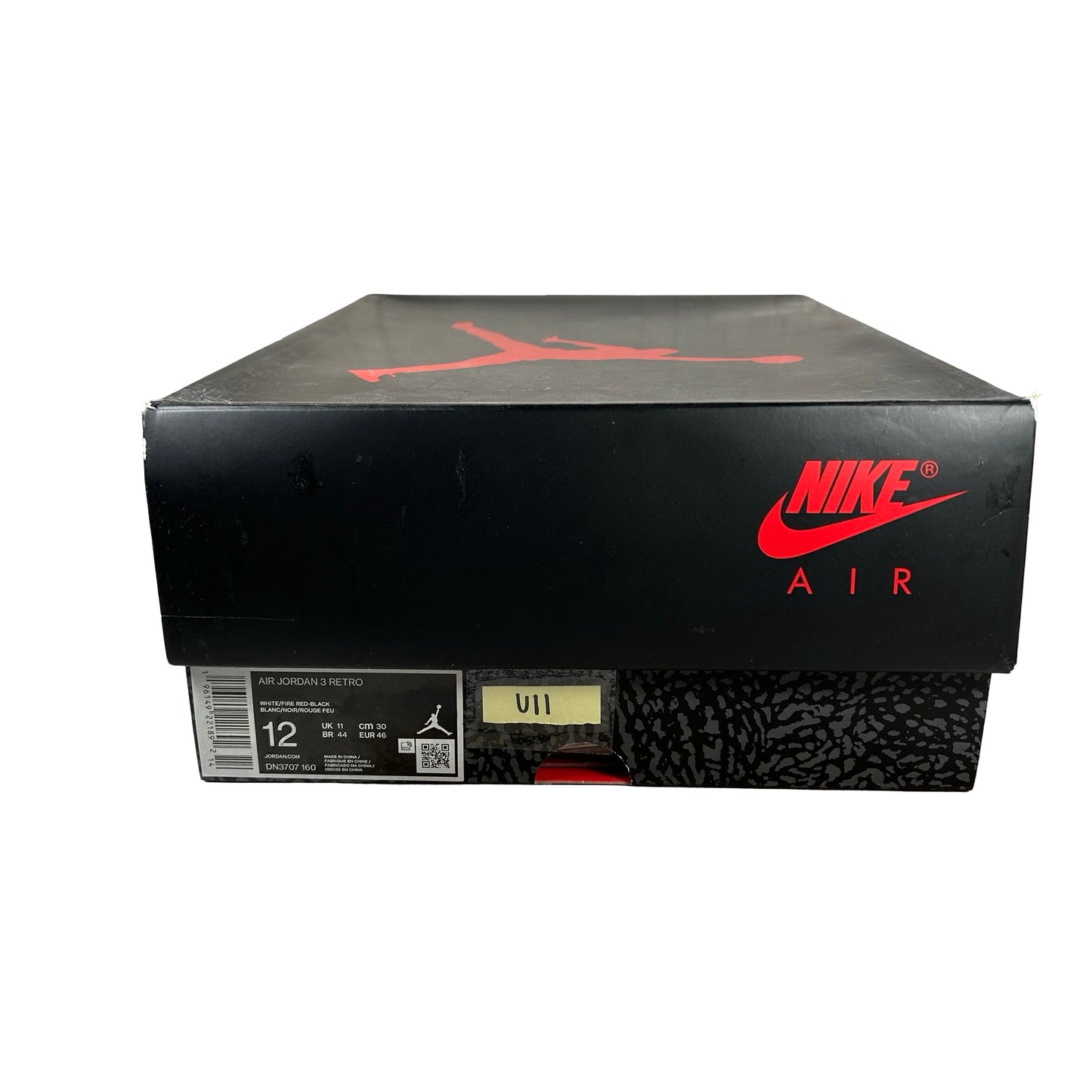 DN3707 160 Jordan 3 Retro Fire Red (2022) [USED] - 12 M (Used11)