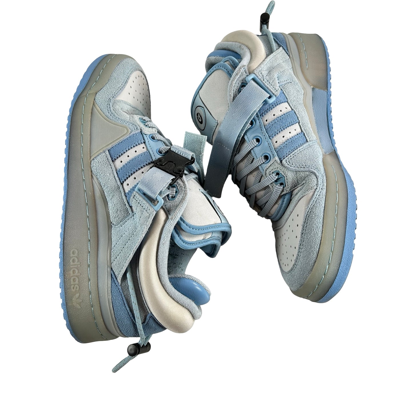 GY9693 adidas Forum Buckle Low Bad Bunny Blue Tint [USED] - 8 M (Used2)
