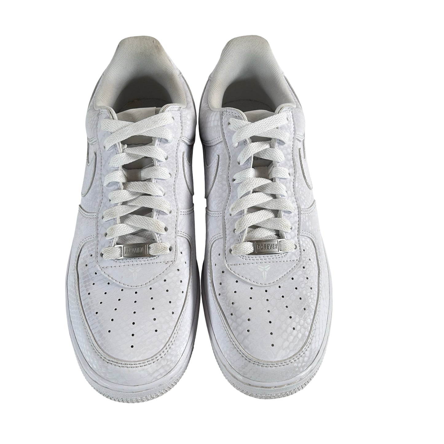 IB0018 100 Nike Air Force 1 Low Kobe Bryant Forever White [USED] - 9 M (Used) (No Box)