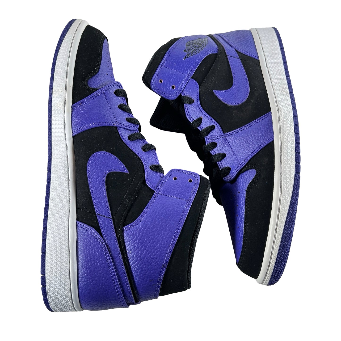 554724 051 Jordan 1 Mid Black Dark Concord [USED] - 12 M (VNDS)