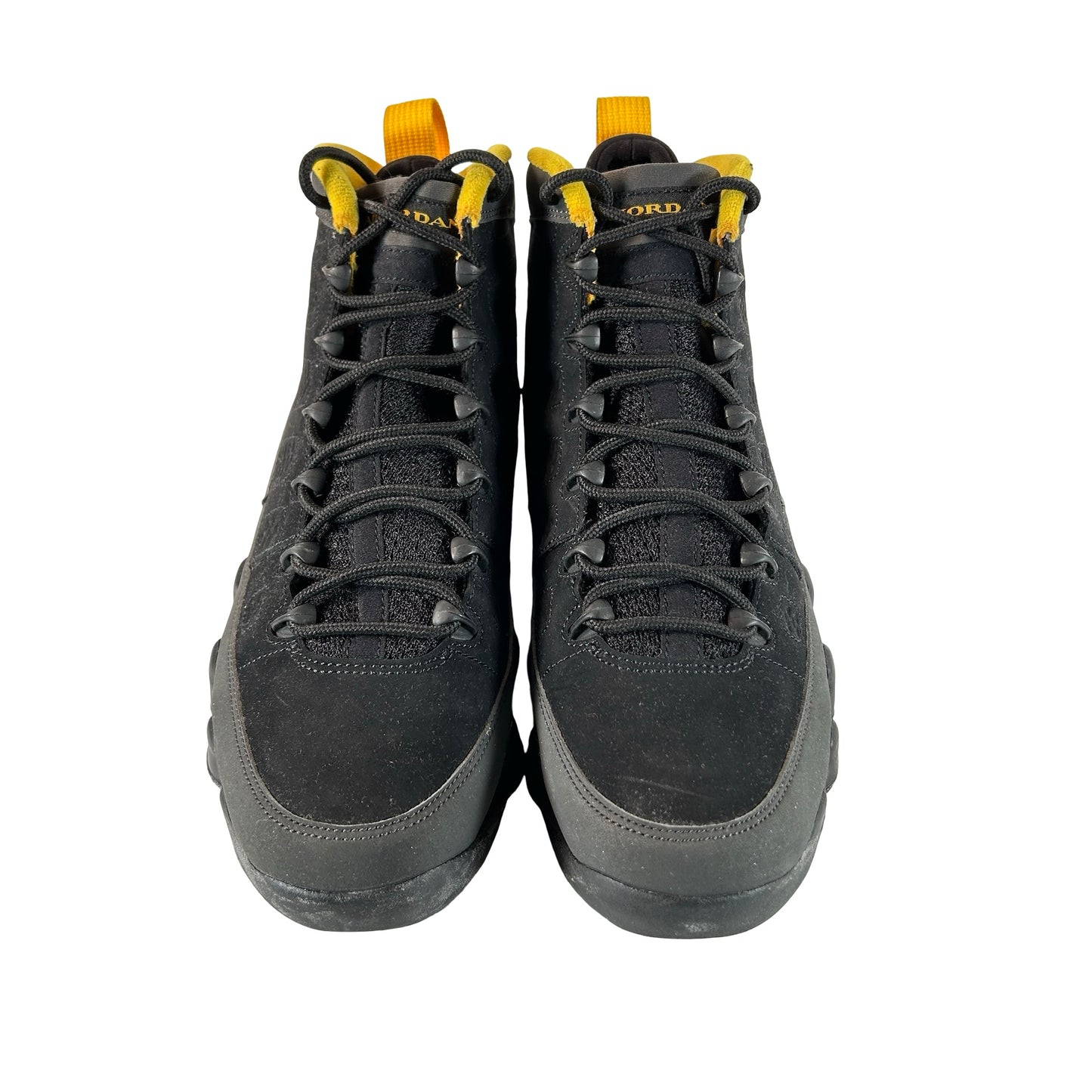 CT8019 070 Jordan 9 Retro Dark Charcoal University Gold [USED] - 9 M (Used)