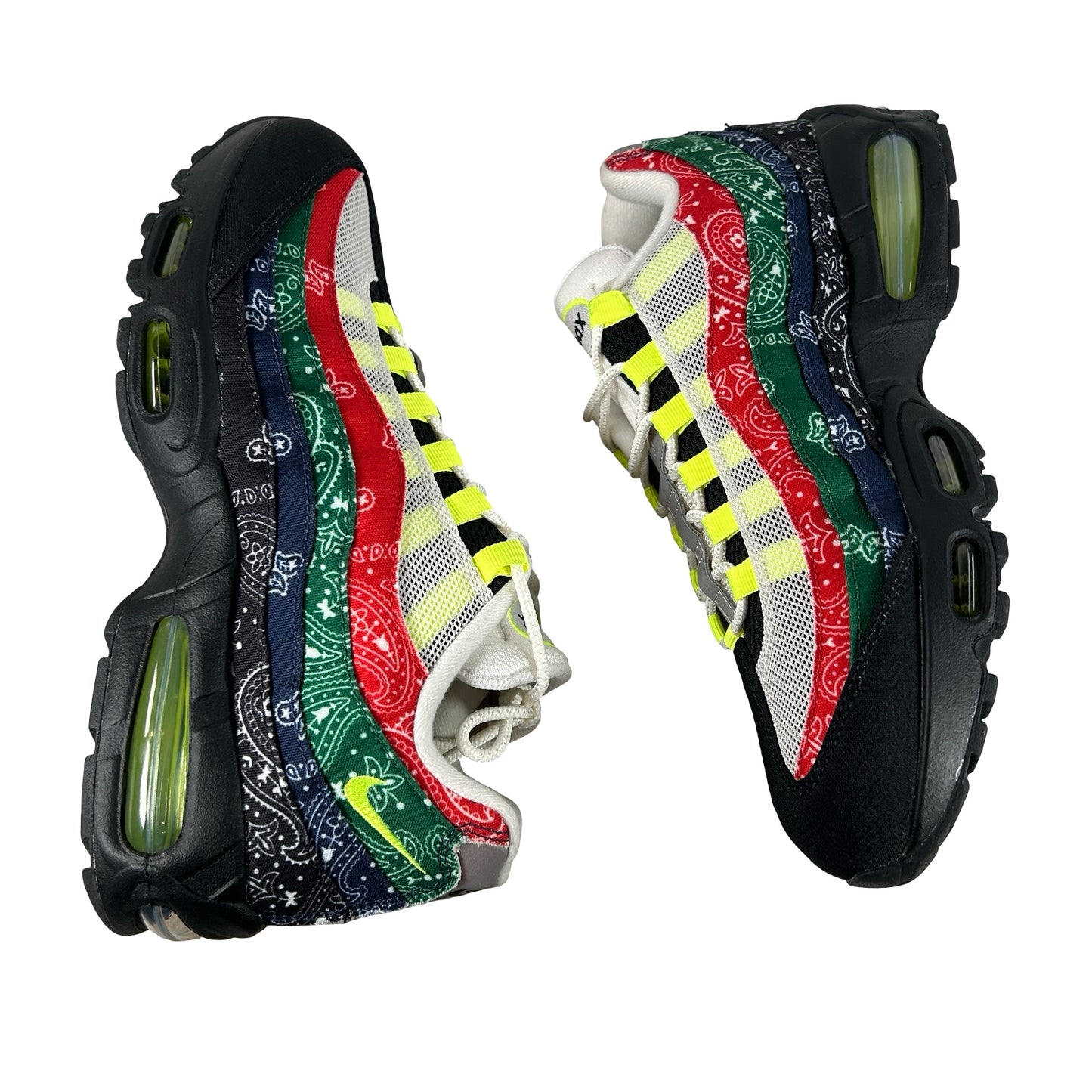 IQ0620 100 Nike Air Max 95 OG Big Bubble Neon Paisley Bandana [USED] - 10 M (VNDS) (No Box)