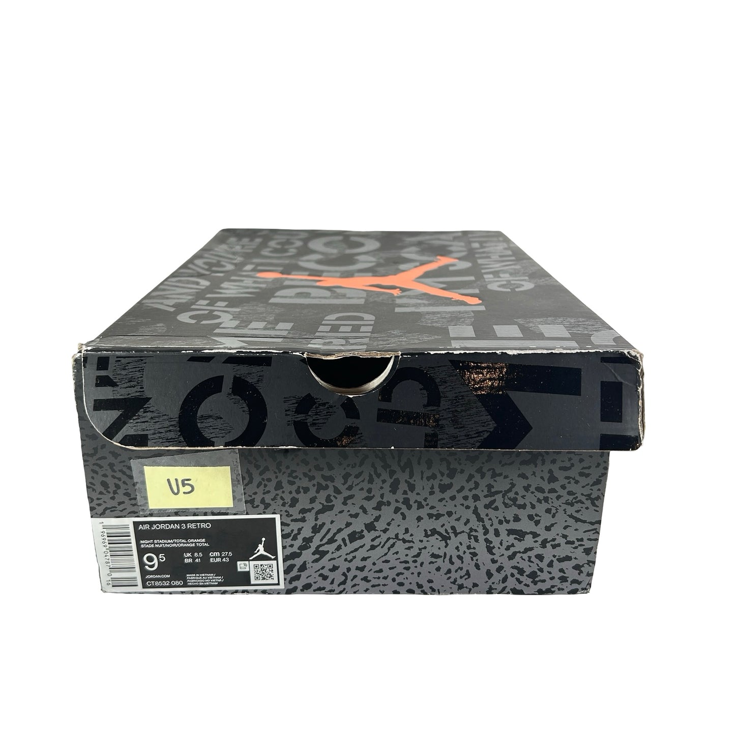 CT8532 080 Jordan 3 Retro Fear Pack (2023) [USED] - 9.5 M (Used5)