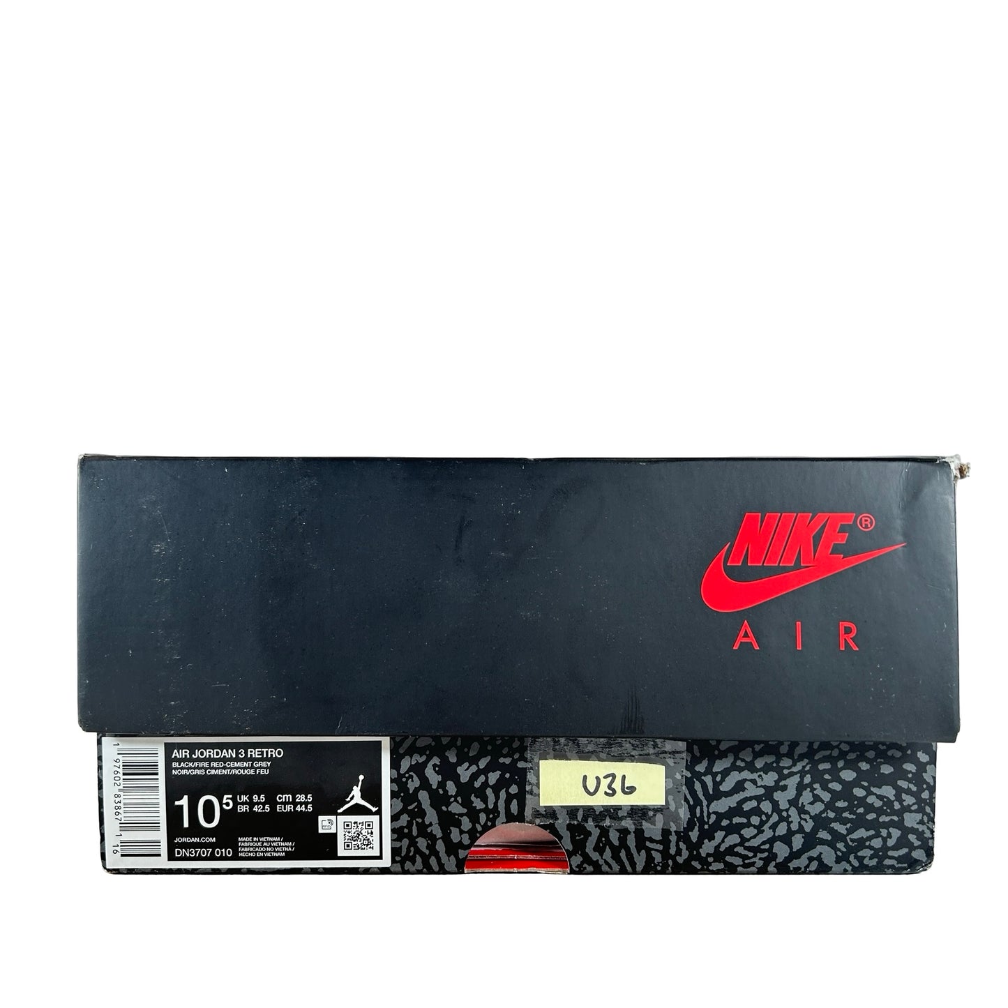 DN3707 100 Jordan 3 Retro White Cement Reimagined [USED] - 10.5 M (Used36)