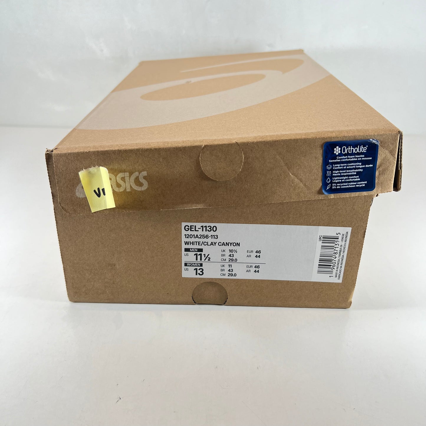 1201A256 113 ASICS Gel-1130 Cañón Arcilla Blanca