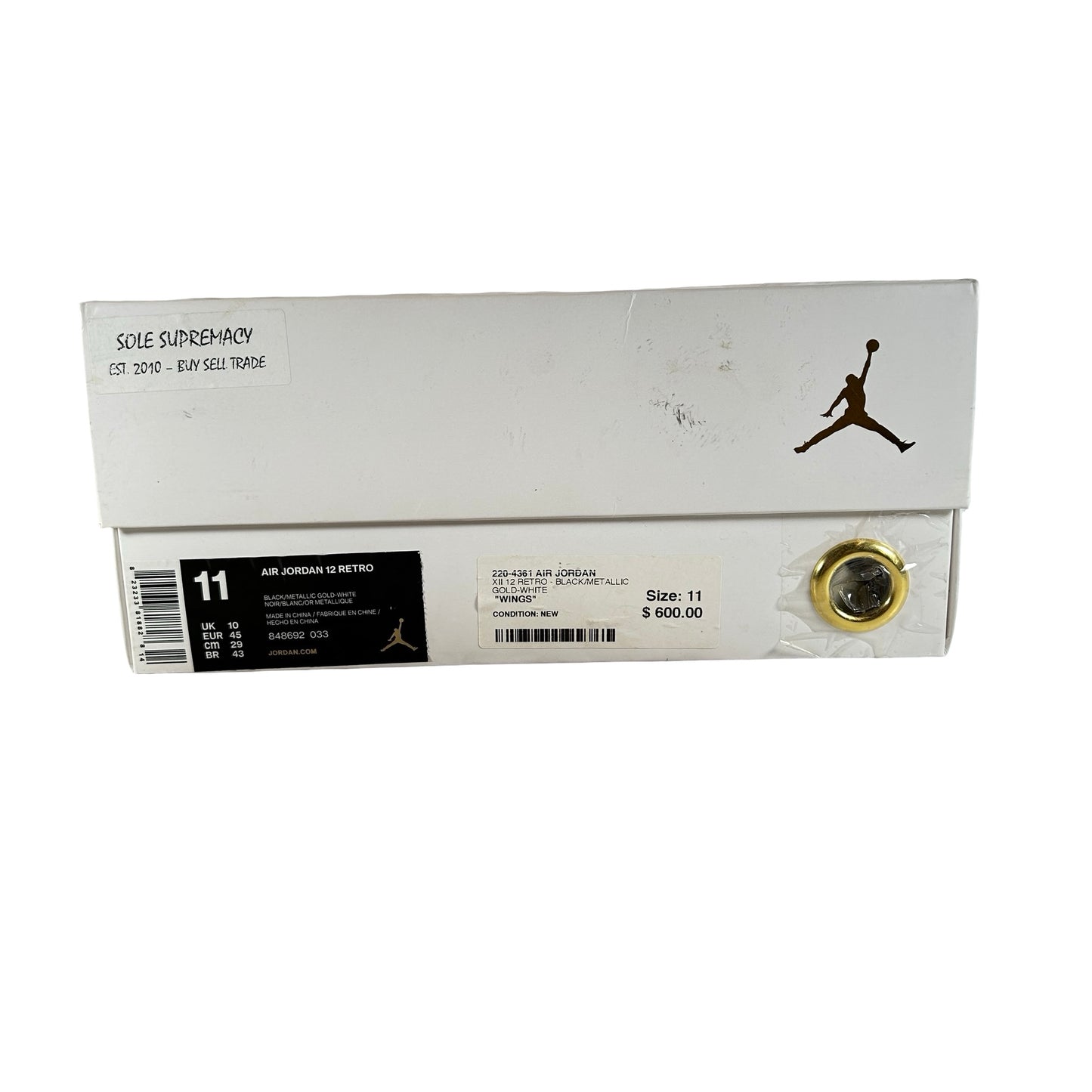 848692 033 Jordan 12 Retro Wings [USED] - 11 M (Used)