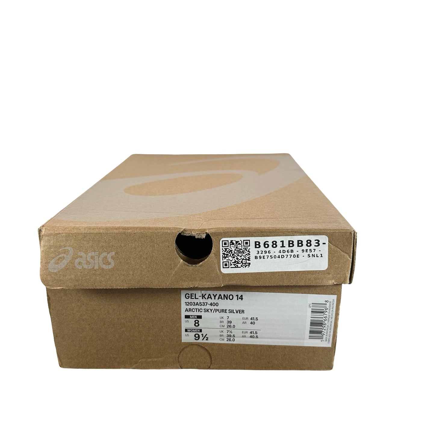 1203A537 400 ASICS Gel Kayano 14 Arctic Sky Pure Silver [USED] - 8 M (Used)