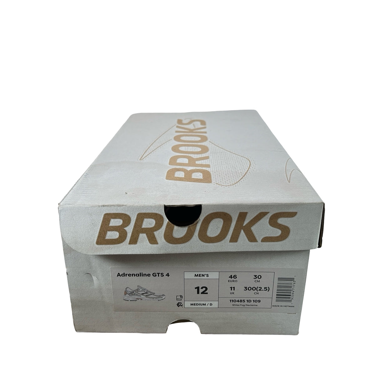 110485 1D 109 Brooks Adrenaline GTS 4 White Fog Nectarine [USED] - 12 M (Used)