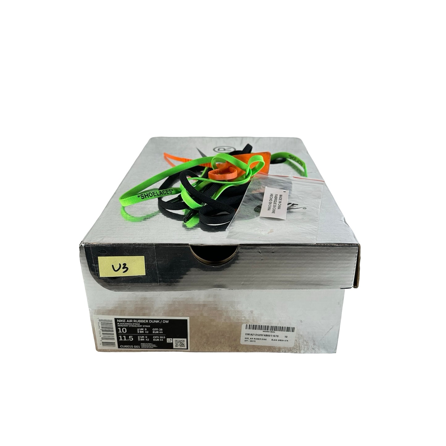 CU6015 001 Nike Air Rubber Dunk Off-White Green Strike [USED] - 10 M (Used3)