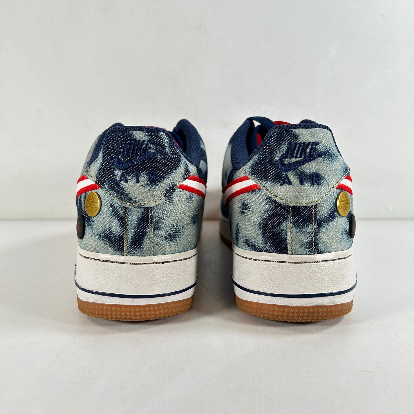 630930 400 Nike Air Force 1 Low Acid Washed Denim [USED] - 10.5 M (VNDS) (Replace Box)