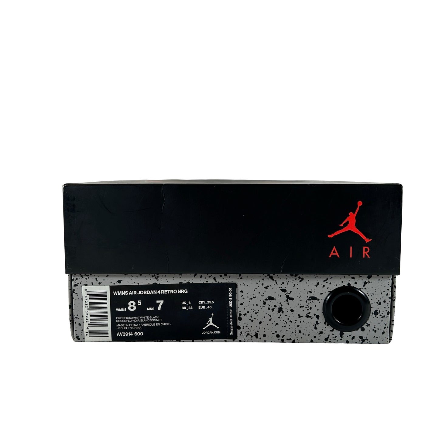 AV3914 600 Jordan 4 Retro Fire Red Singles Day (2018) (Women's) [USED] - 8.5 W (Used)