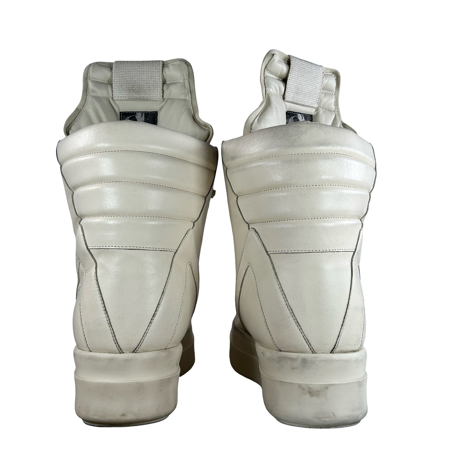 242232M236057 Rick Owens Off-White Porterville Geobasket Sneakers [USED] - IT 42 (US 9)