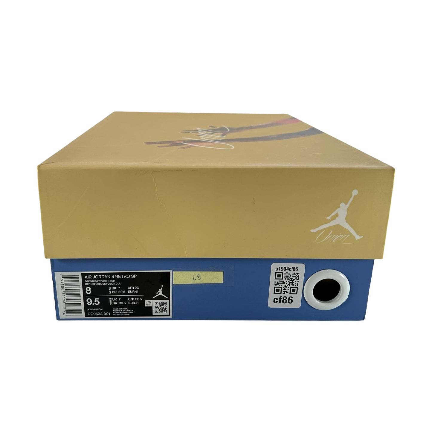 DC9533 001 Jordan 4 Retro Union Off Noir [USED] - 8 M (Used3)