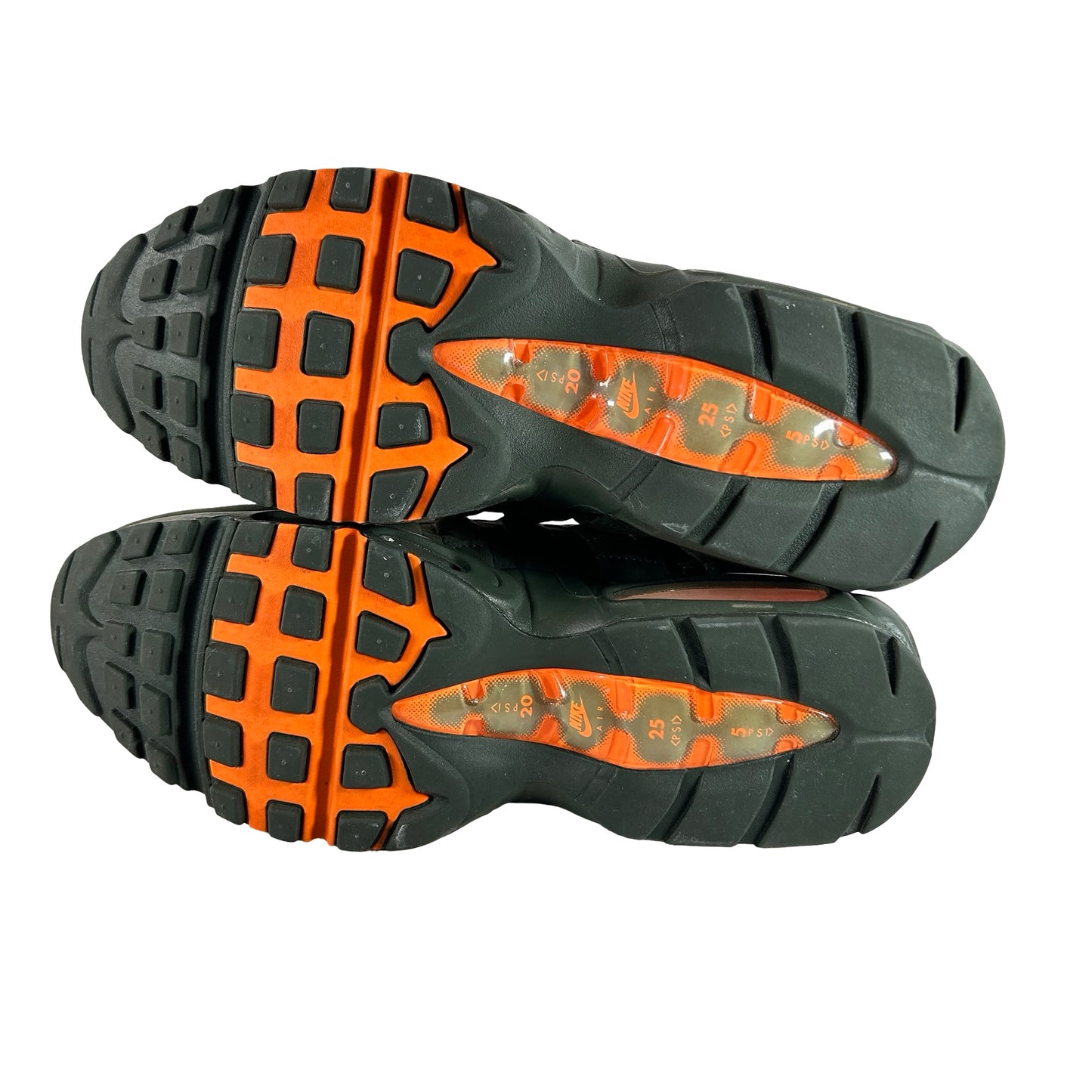 AT2865 200 Nike Air Max 95 OG Neutral Olive Total Orange [USED] - 11 M (Used)