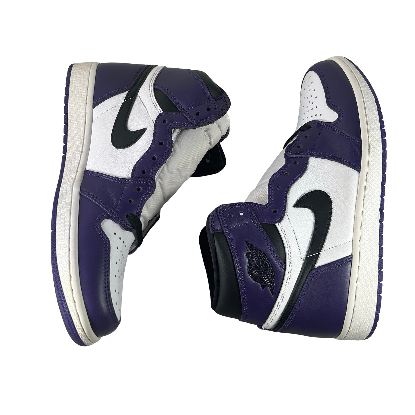 555088 500 Jordan 1 Court Purple - 10.5 M (Yellowing) (No Box)