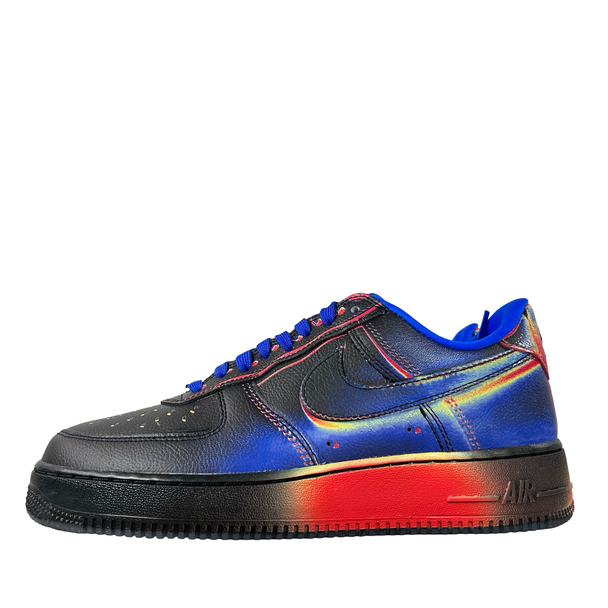 IB6834 001 Nike Air Force 1 Low Retro Heat Map Black Racer Blue [USED] - 9 M (Used2)