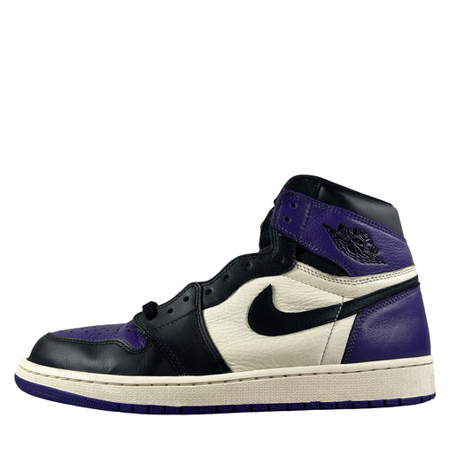 555088 501 Jordan 1 Court Purple [USED] - 12 M (Used) (No Insoles)