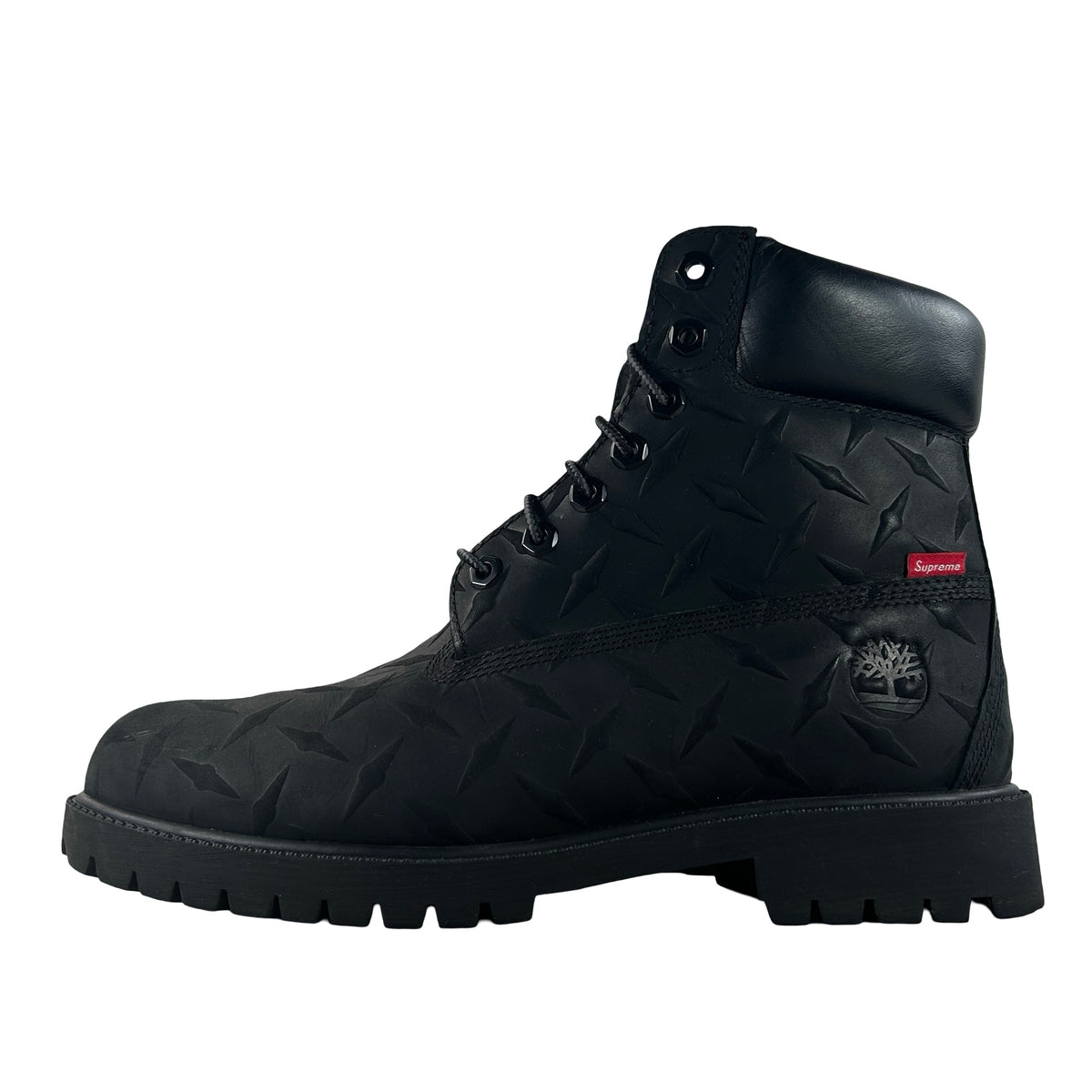 TB0A6DE1 001 Timberland 6" Waterproof Boot Supreme Diamond Plate Black (2026) [USED] - 9.5 M (Used)