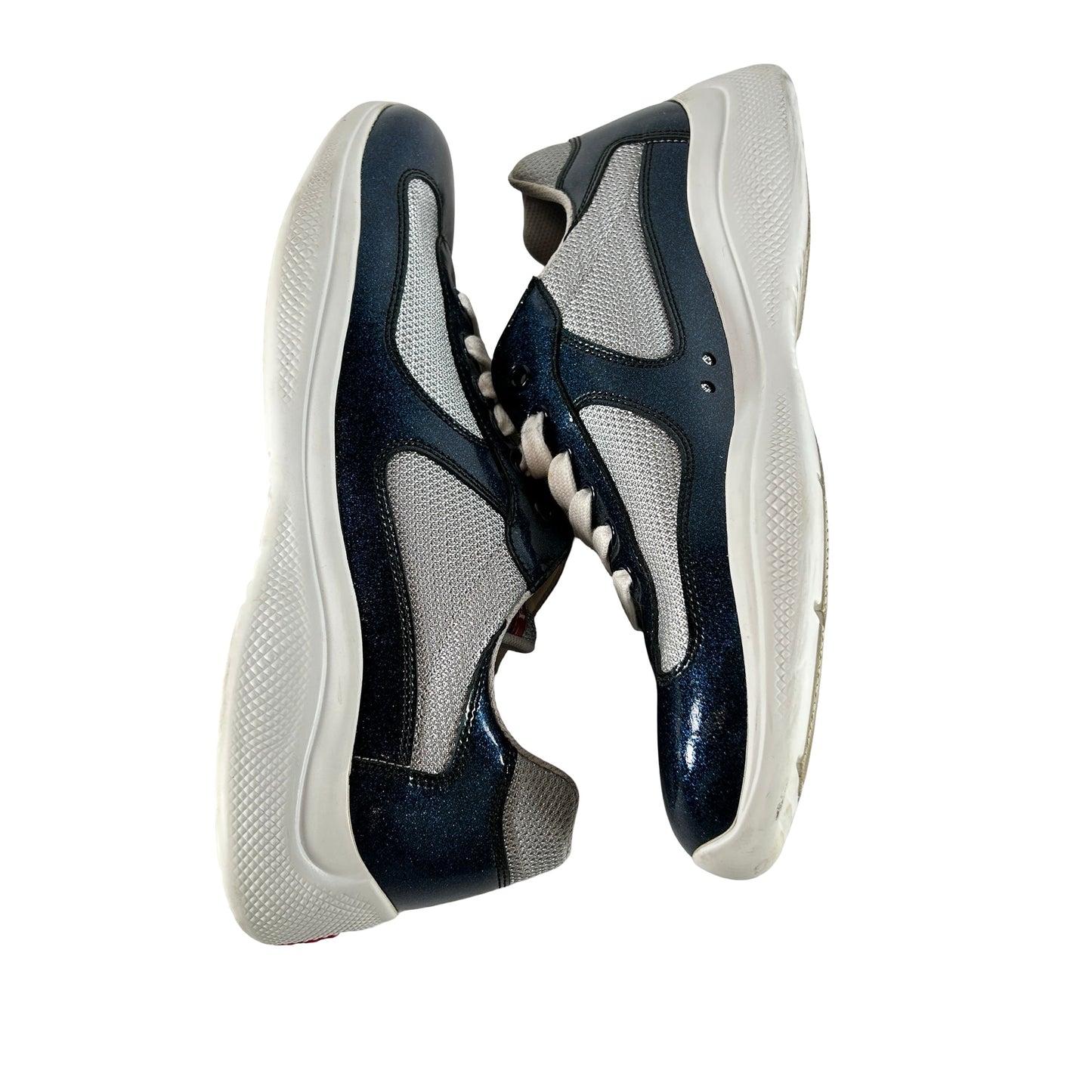 Prada America's Cup Sneakers Blue Glitter [USED] - PRADA 9.5 / US 10.5 M (Used)