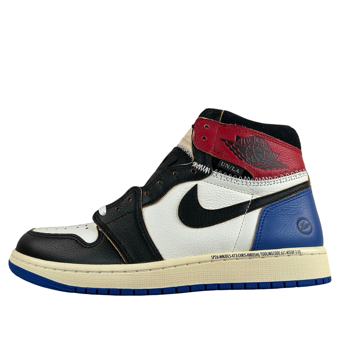 IO7847 002 Air Jordan 1 Retro High OG SP Fragment x Union LA Varsity Red Sport Royal