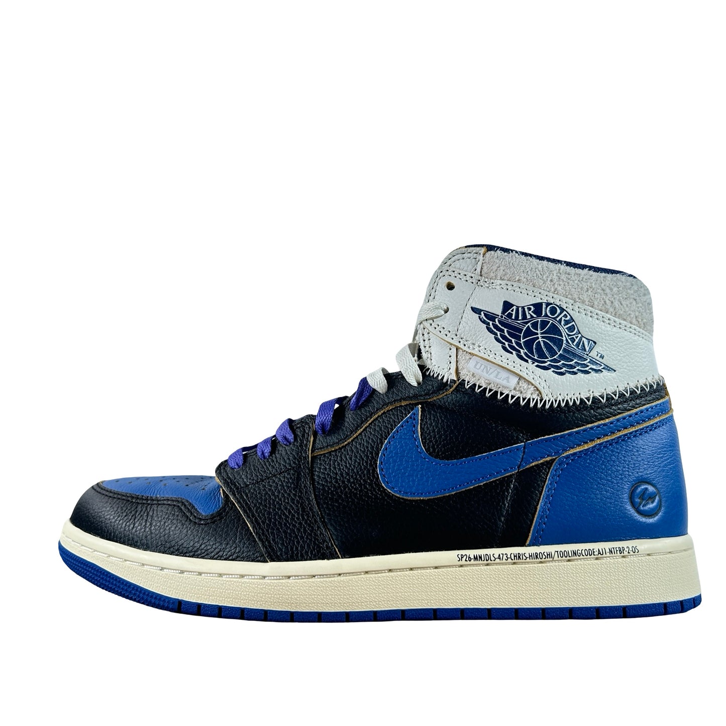 IO7847 001 Jordan 1 Retro High OG SP Fragment x Union LA Sport Royal [USED] - 10 M (Used)