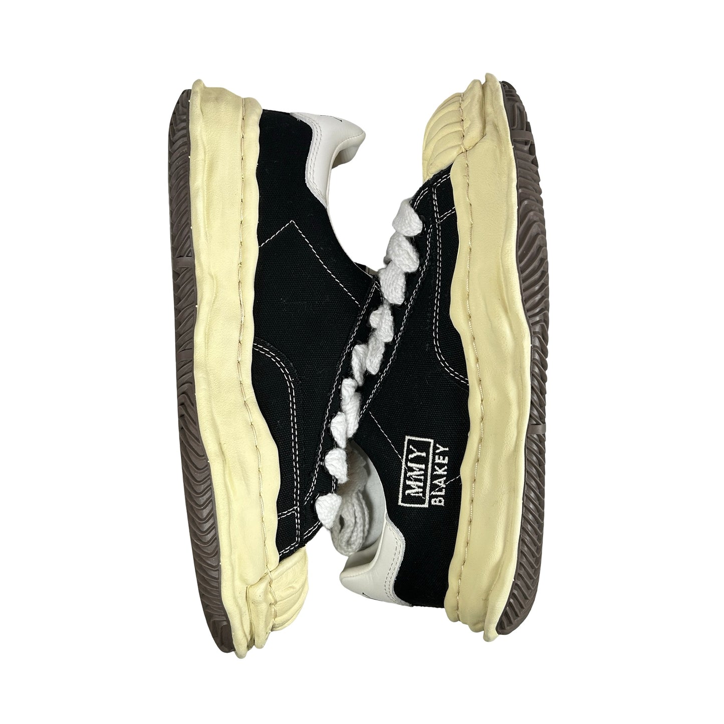 A09FW732 Maison Mihara Yasuhiro Blakey OG Sole Vintage Canvas Low Black [USED] - 8 M (Used)