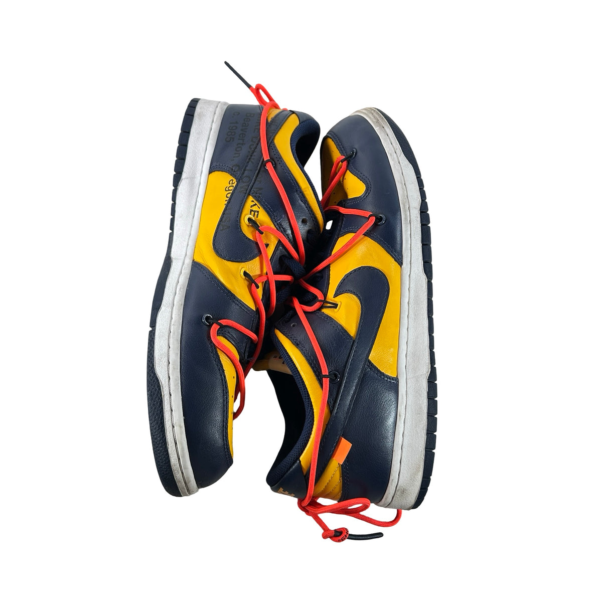 CT0856 700 Dunk Low Off-White University Gold [USED] - 11.5 M (Used) (No Box)