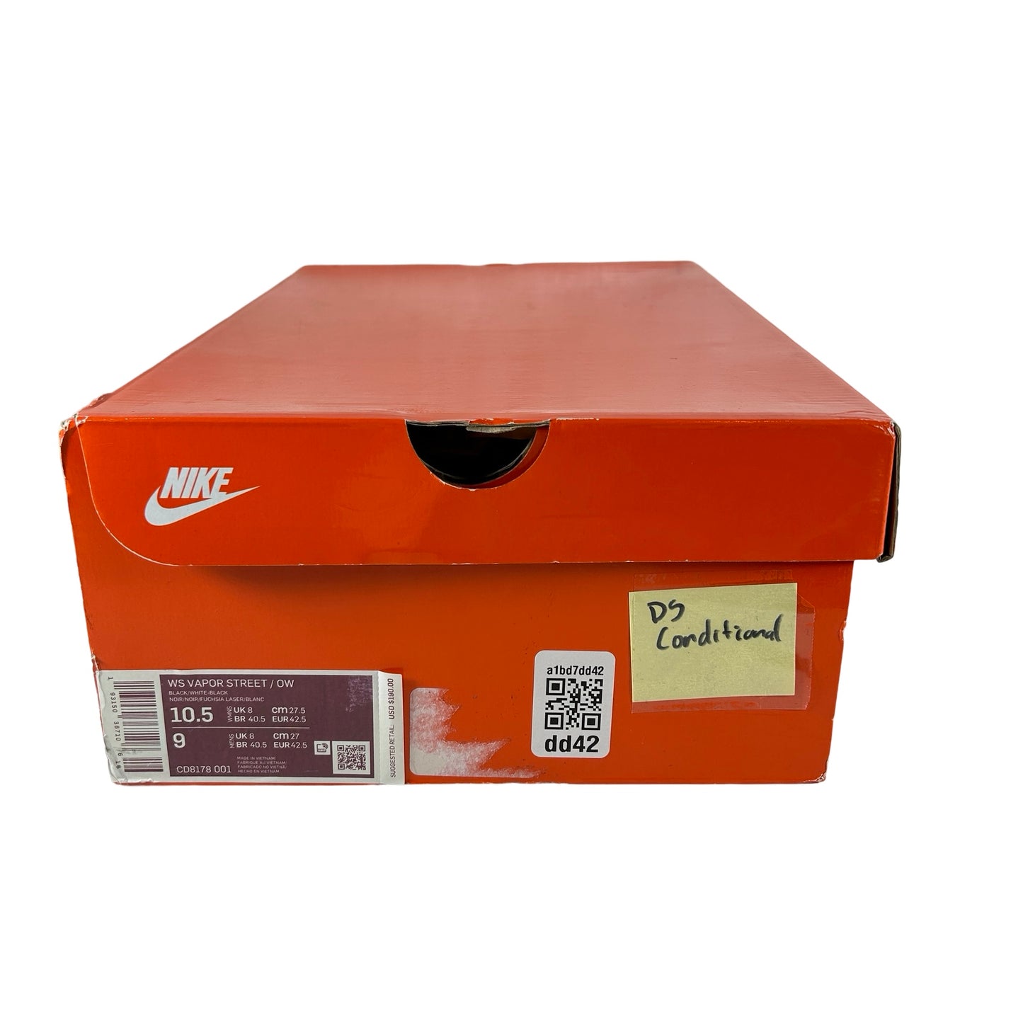 CD8178 001 Nike Vapor Street Off-White Black Laser Fuchsia (W) [CONDITIONAL] - 10.5 W (DS)