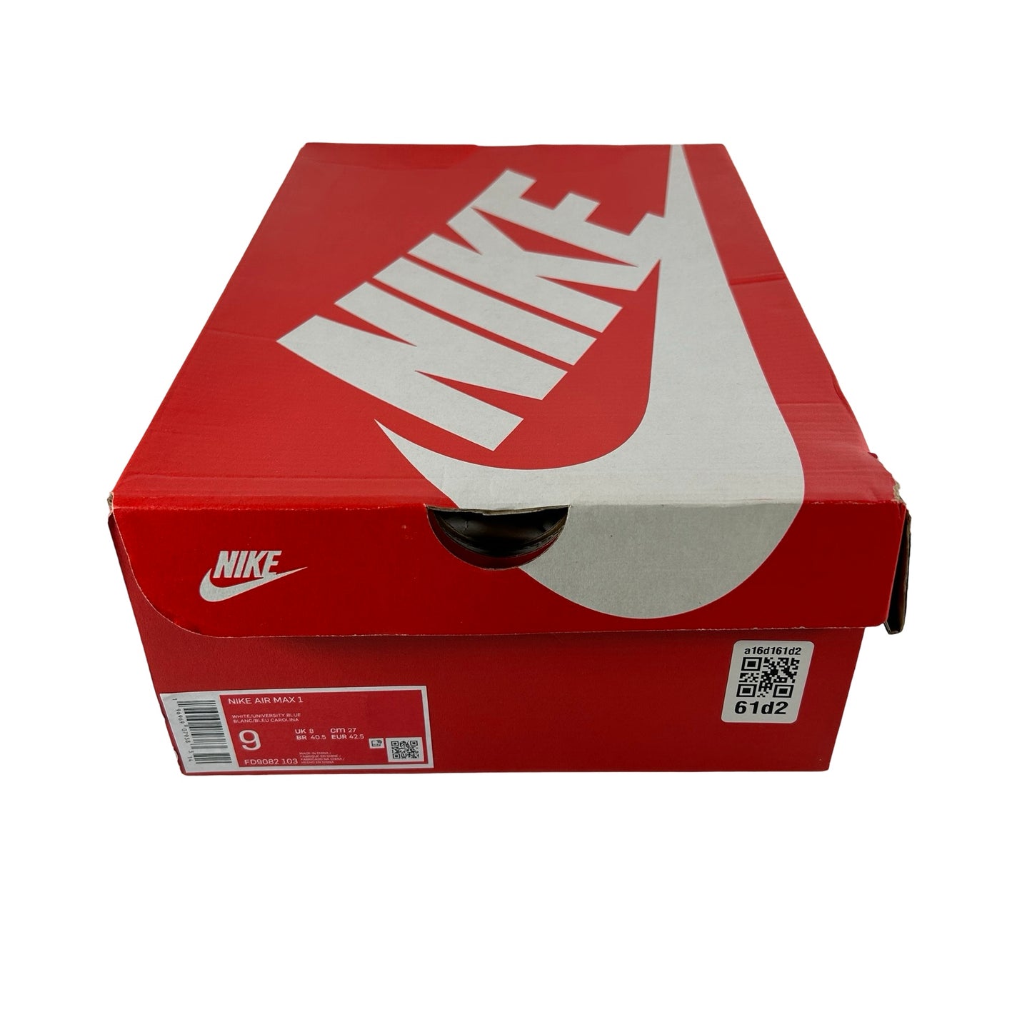 FD9082 103 Nike Air Max 1 White University Blue [USED] - 9 M (Used)