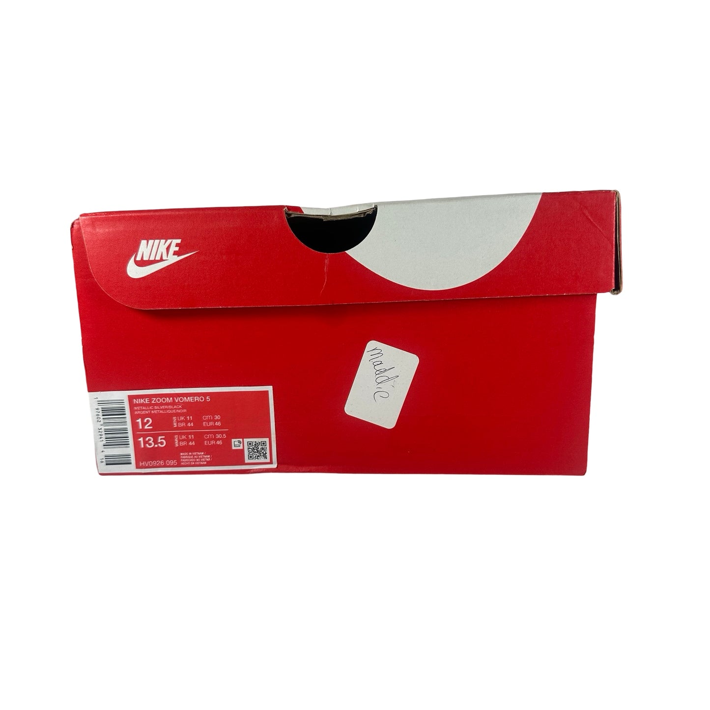 HV0926 095 Nike Zoom Vomero 5 Metallic Silver University Red [USED] - 12 M (Used)