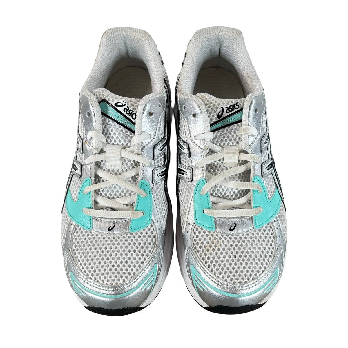 1204A163 102 ASICS Gel-1130 White Aqua (GS) [USED] - 5.5 M (Used2) (Replace Box2)