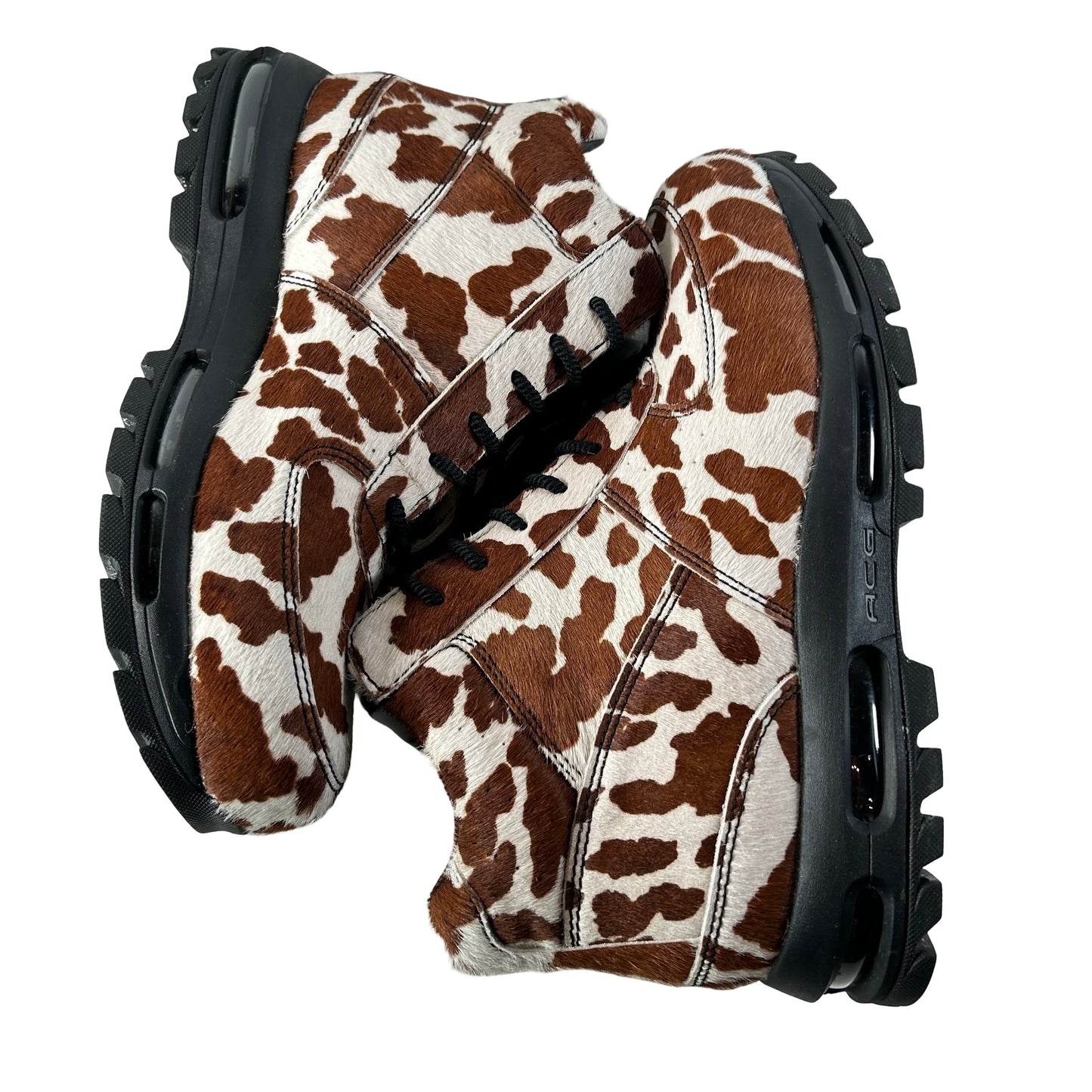 IO4635 100 Nike Air Max Goadome Sail Cacao Wow Cow Print Pony Hair [USED] - 12 M (Used)