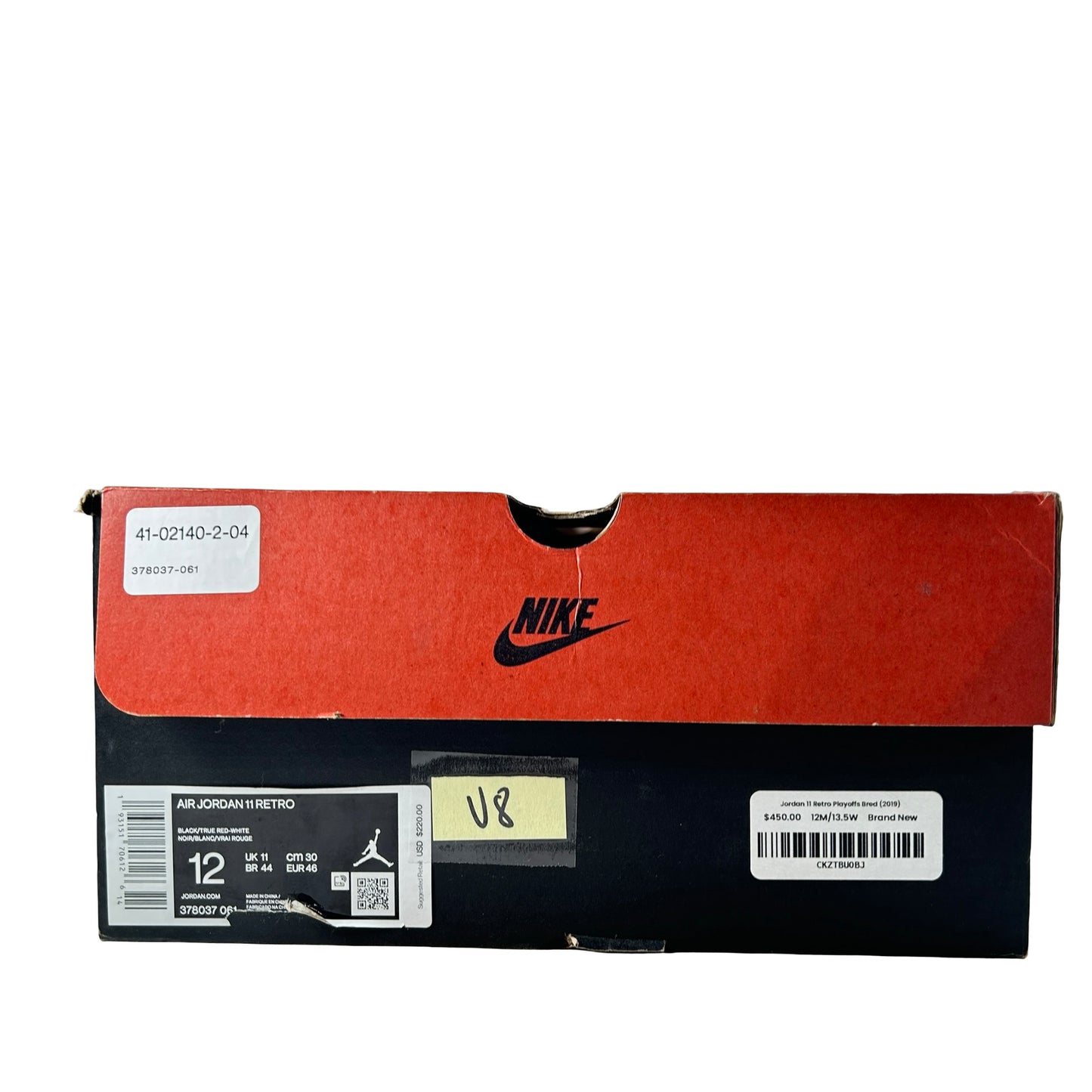 378037 061 Jordan 11 Retro Playoffs Bred (2019) [USED] - 12 M (Used8)