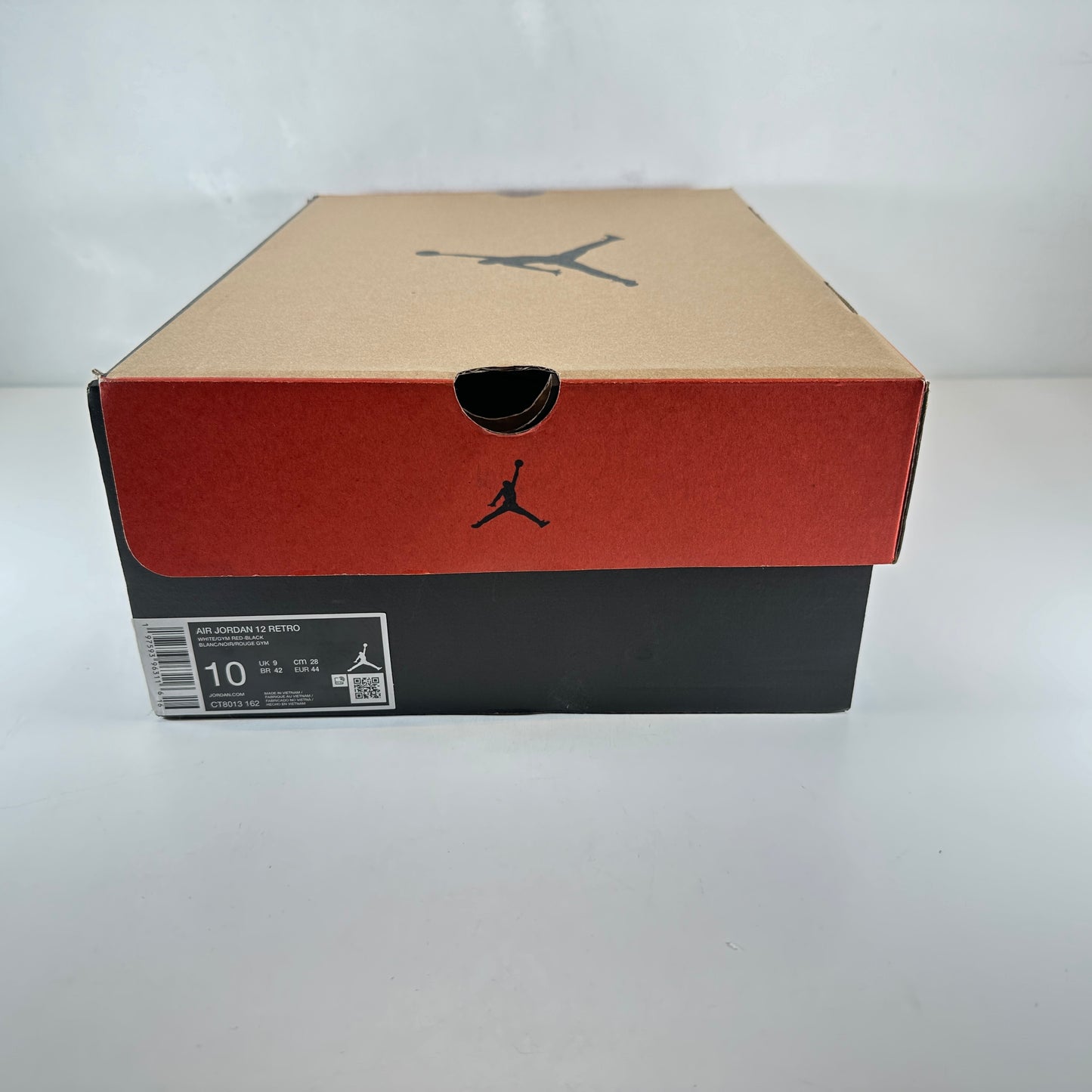 CT8013 162 Air Jordan 12 Red Taxi [USED] -10 M (Used)