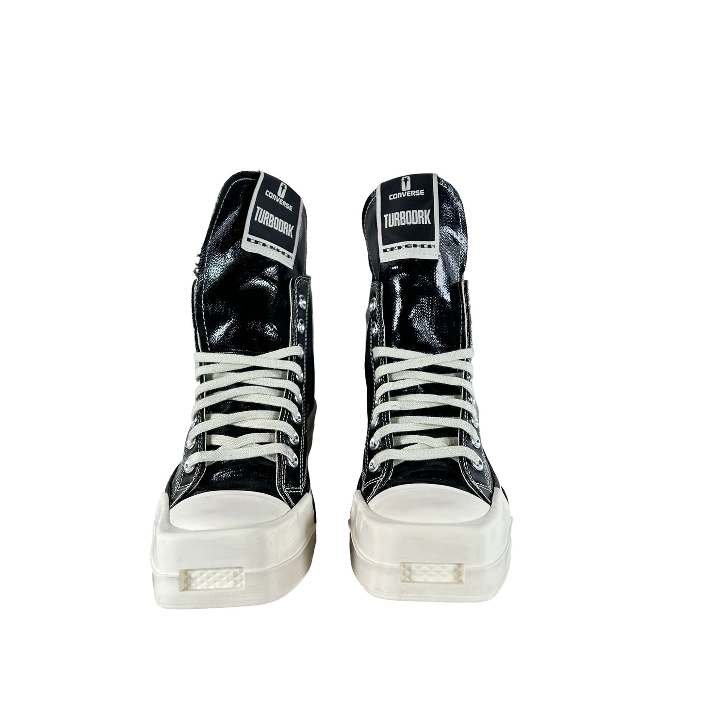 A01291C Converse TURBODRK All Star Hi Rick Owens DRKSHDW Black Lacquered [USED] - 7 M (Used)