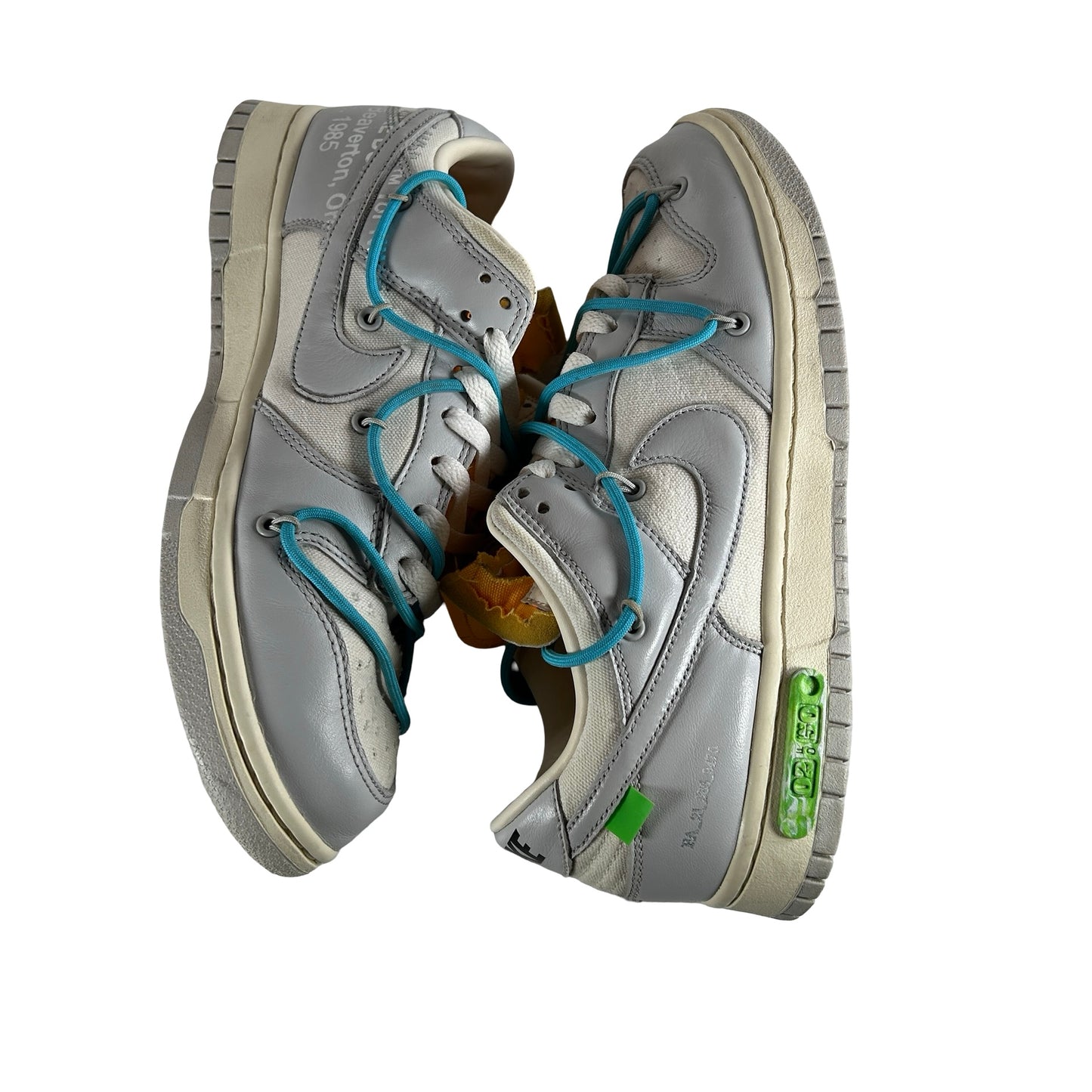 DM1602 115 Nike Dunk Low Off-White Lot 2 [USED] - 9 M (Used) (Missing Zip Tie)