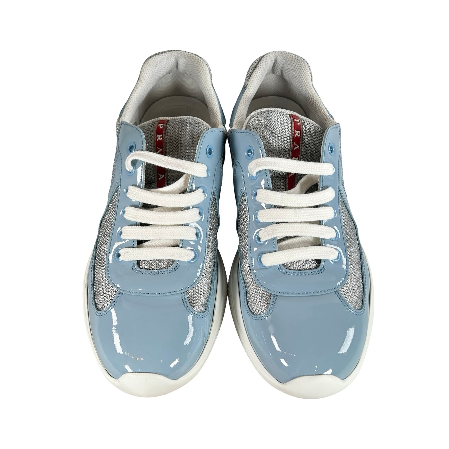 3E6420ASZF0076FB025 Prada America's Cup Biker Fabric Sneakers Light Blue [USED] - PRADA 8.5 / 9.5 US M (Used)