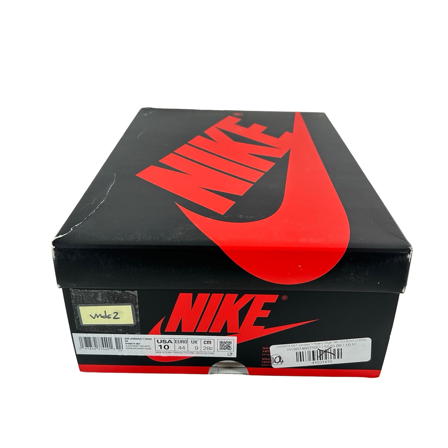 HV6674 067 Jordan 1 Retro High '85 OG Bred (2025) [USED] - 10 M (VNDS2)