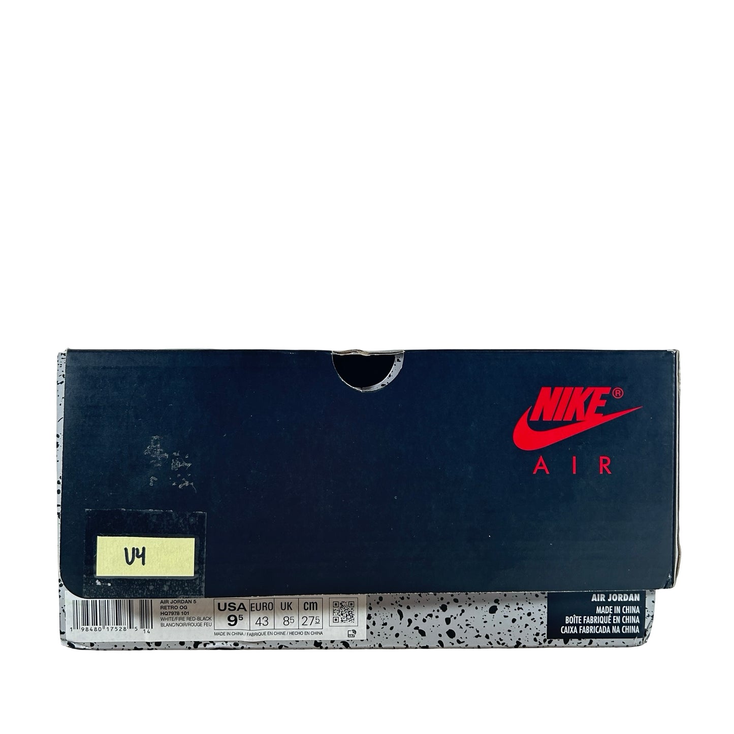 HQ7978 101 Jordan 5 Retro Fire Red Black Tongue (2025) [USED] - 9.5 M (Used4)