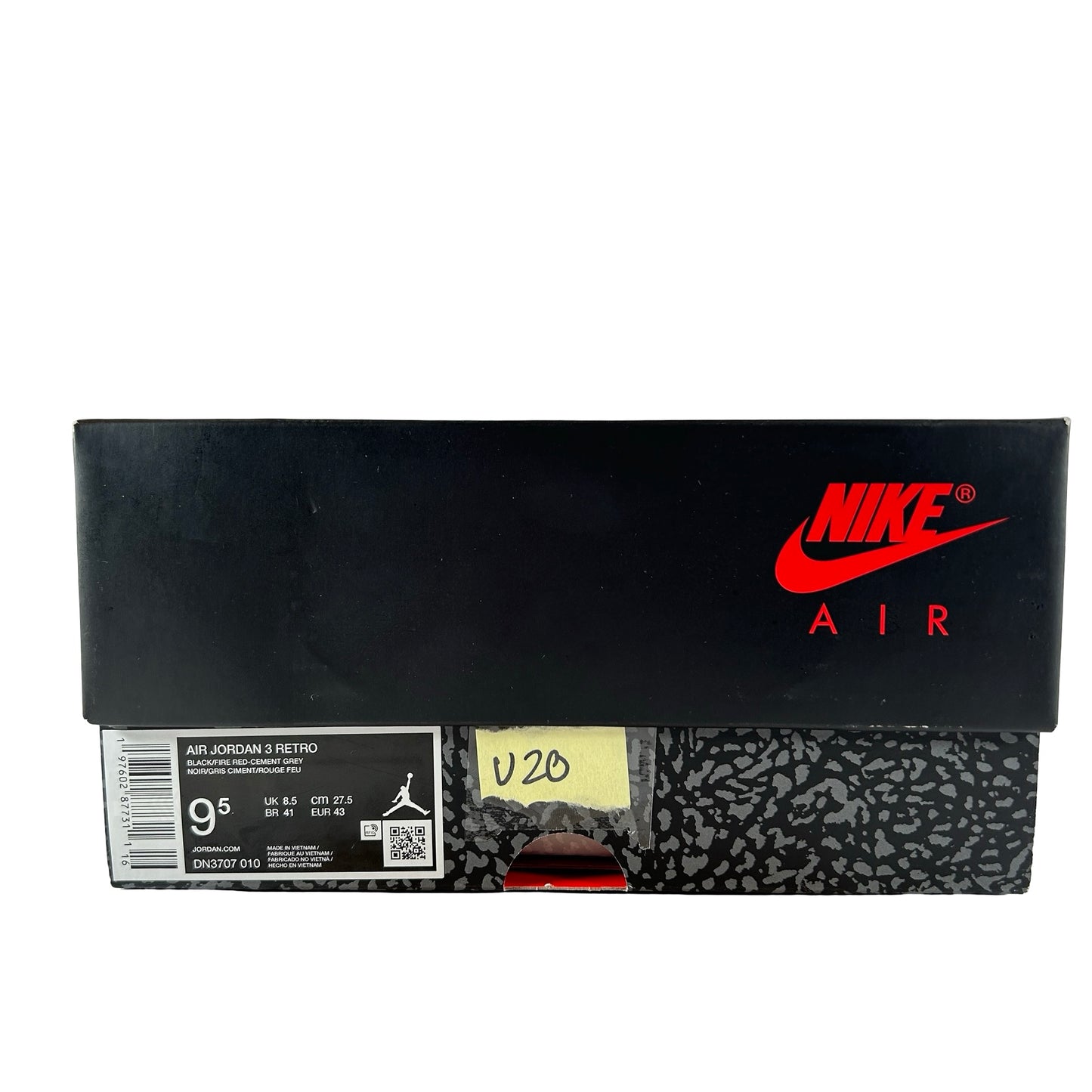 DN3707 010 Jordan 3 Retro Black Cement Reimagined (2024) [USED] - 9.5 M (Used20)